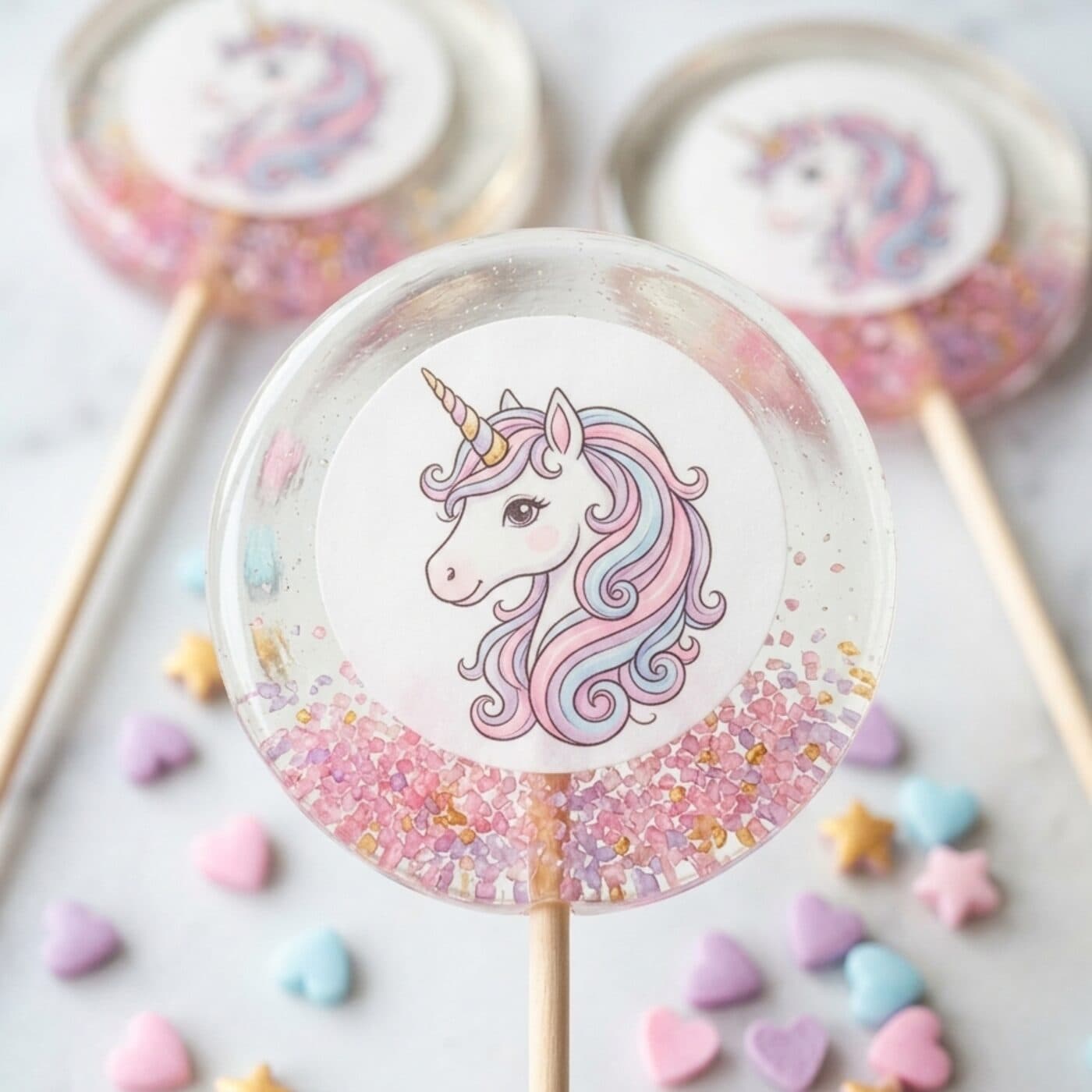 Pirulito de festa infantil tema Unicórnio — JUST! Amor e Sabor